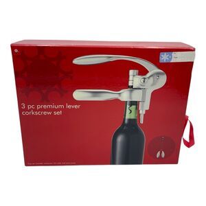 Target Brand 3pc Premium Lever Corkscrew Set In Case